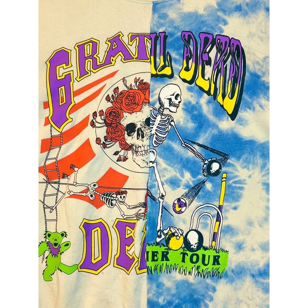 Grateful Dead Tie-Dye Graphic Sweatshirt Divided By H&M Skeleton & Roses Size S